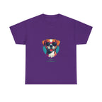 Pop‑Art Sunglasses Dog -  Unisex Heavy Cotton Tee