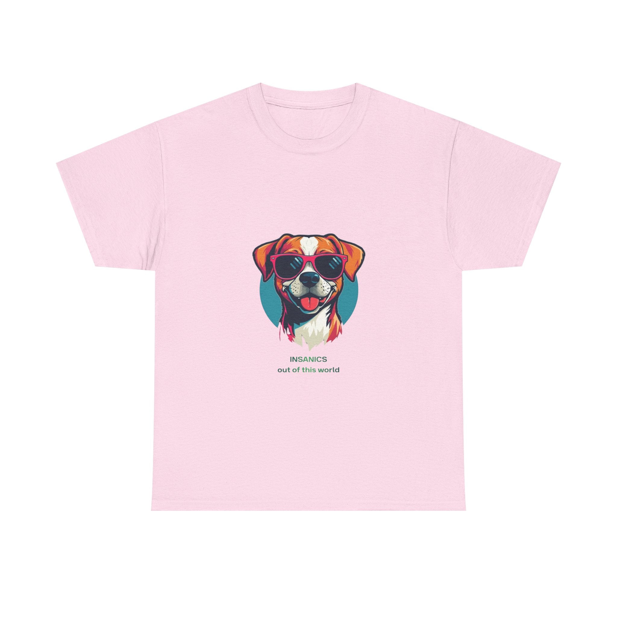 Pop‑Art Sunglasses Dog -  Unisex Heavy Cotton Tee