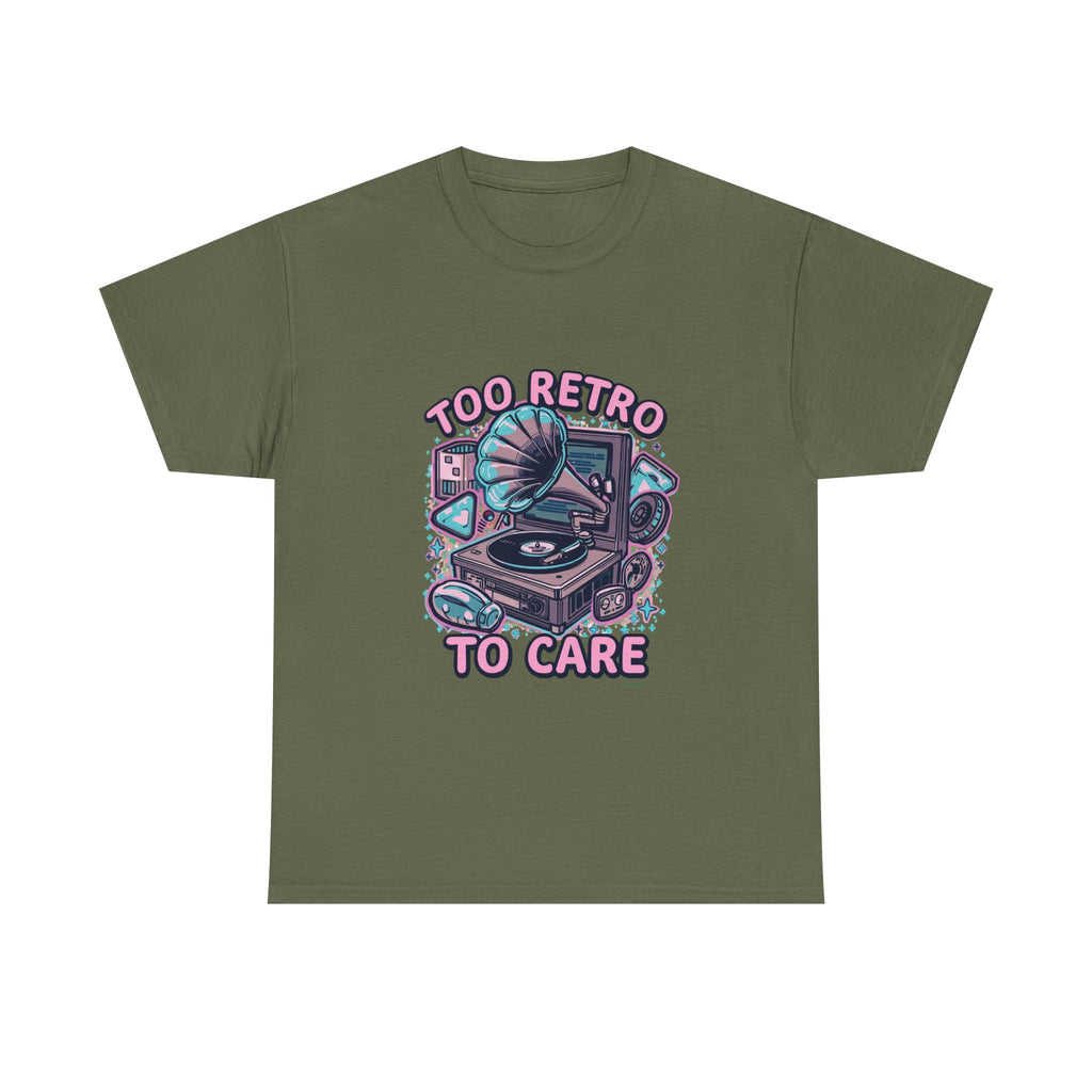 Too Retro To Care - Unisex Heavy Cotton Tee