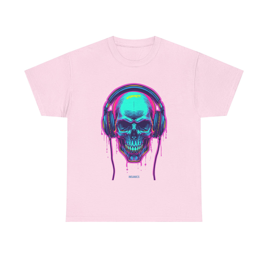 Neon Drip Skull - Unisex Heavy Cotton tee