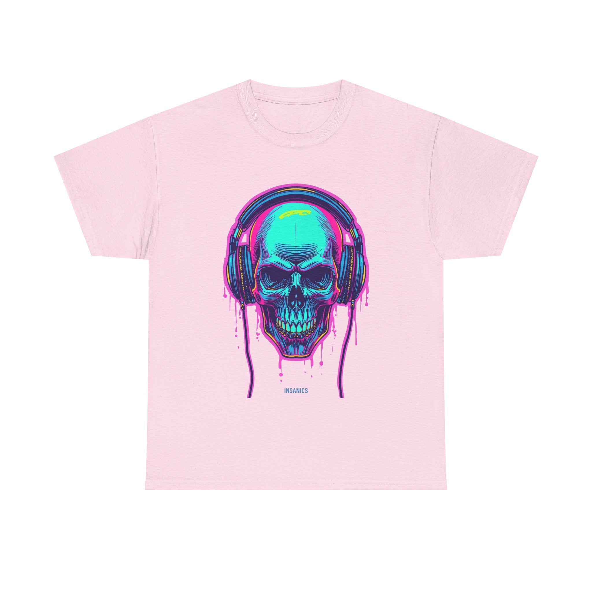 Neon Drip Skull - Unisex Heavy Cotton tee