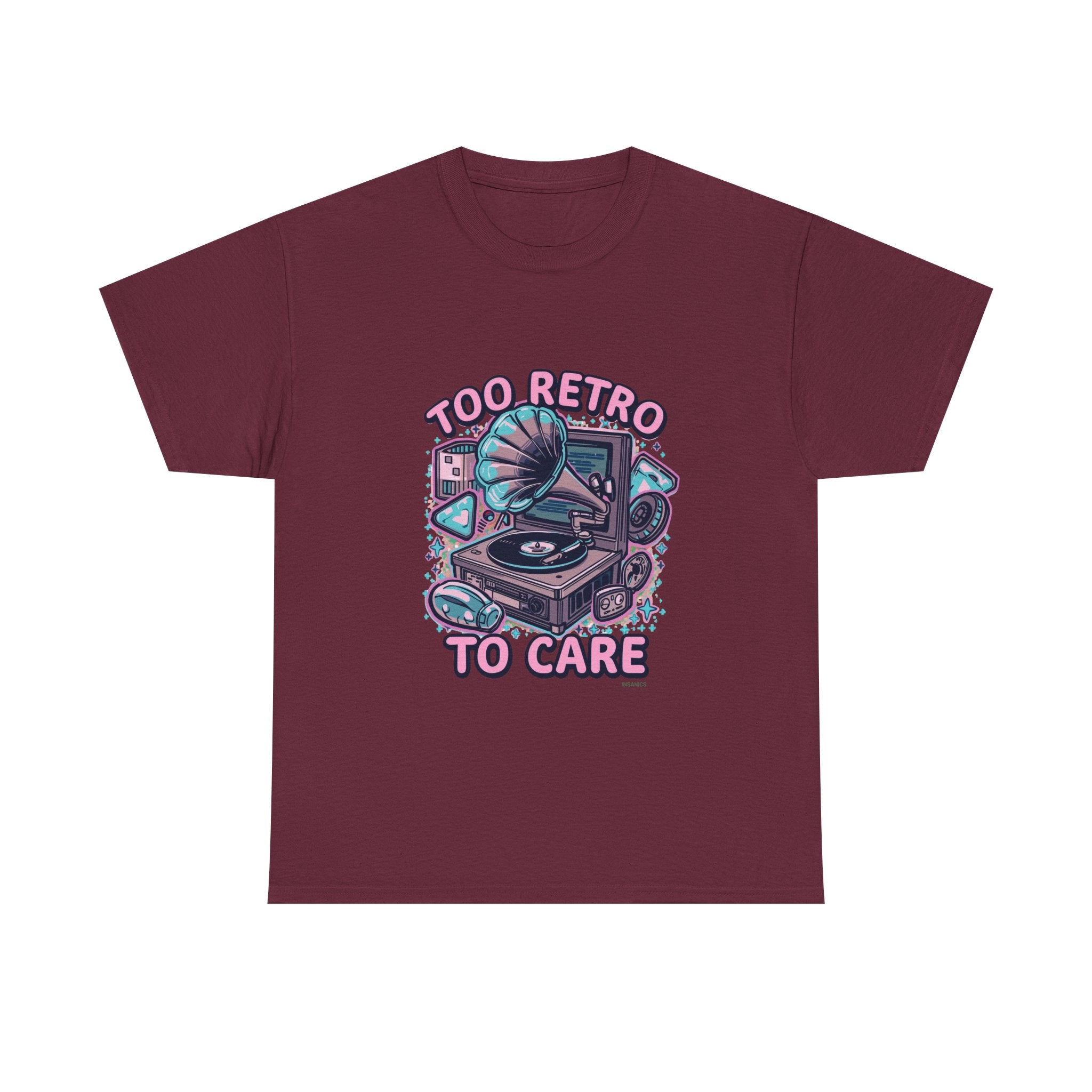 Too Retro To Care - Unisex Heavy Cotton Tee