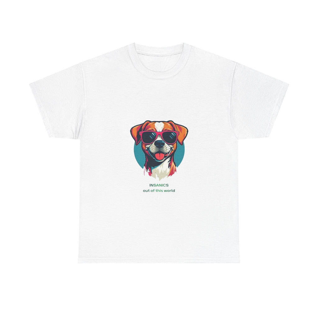 Pop‑Art Sunglasses Dog -  Unisex Heavy Cotton Tee
