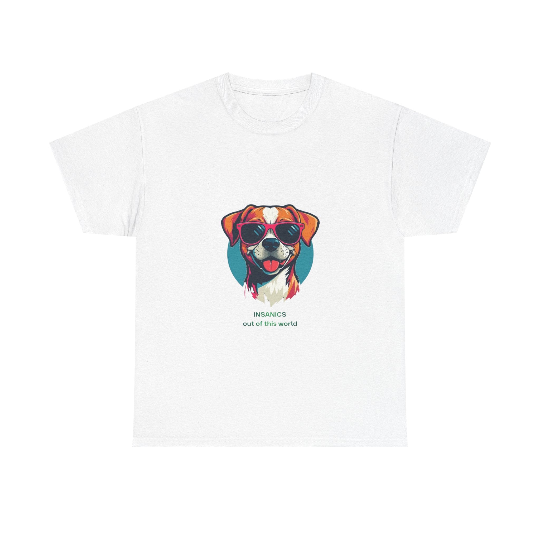 Pop‑Art Sunglasses Dog -  Unisex Heavy Cotton Tee