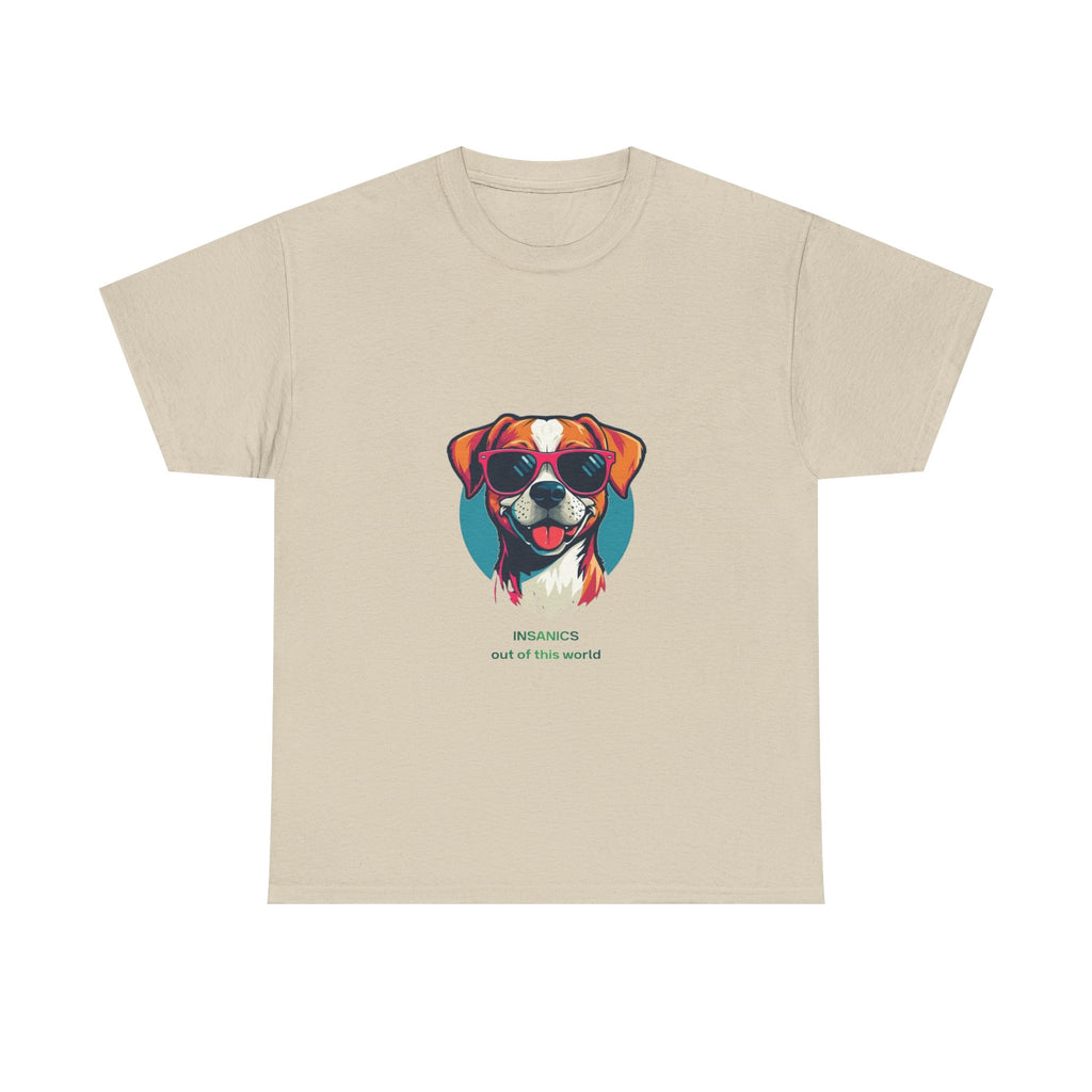 Pop‑Art Sunglasses Dog -  Unisex Heavy Cotton Tee