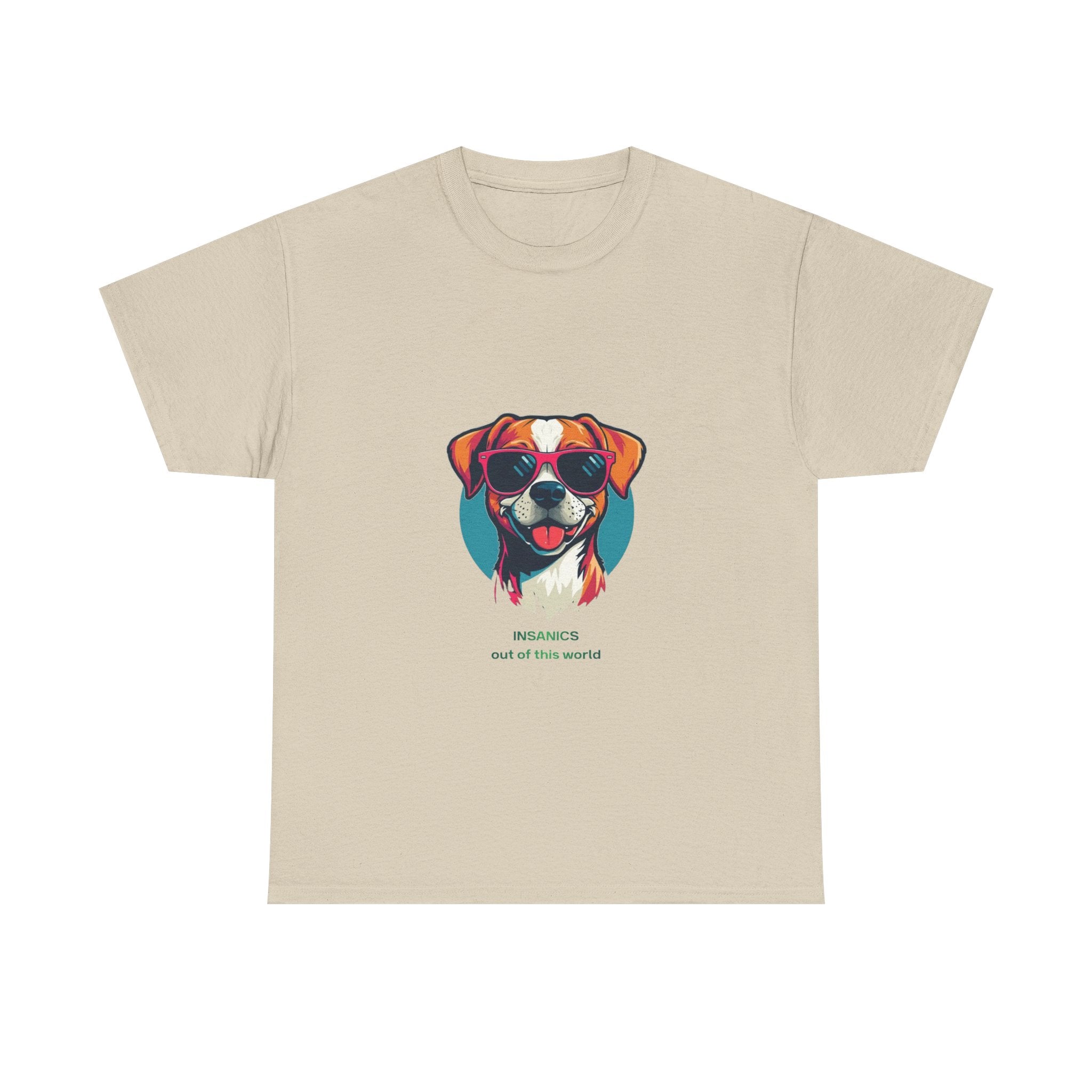 Pop‑Art Sunglasses Dog -  Unisex Heavy Cotton Tee