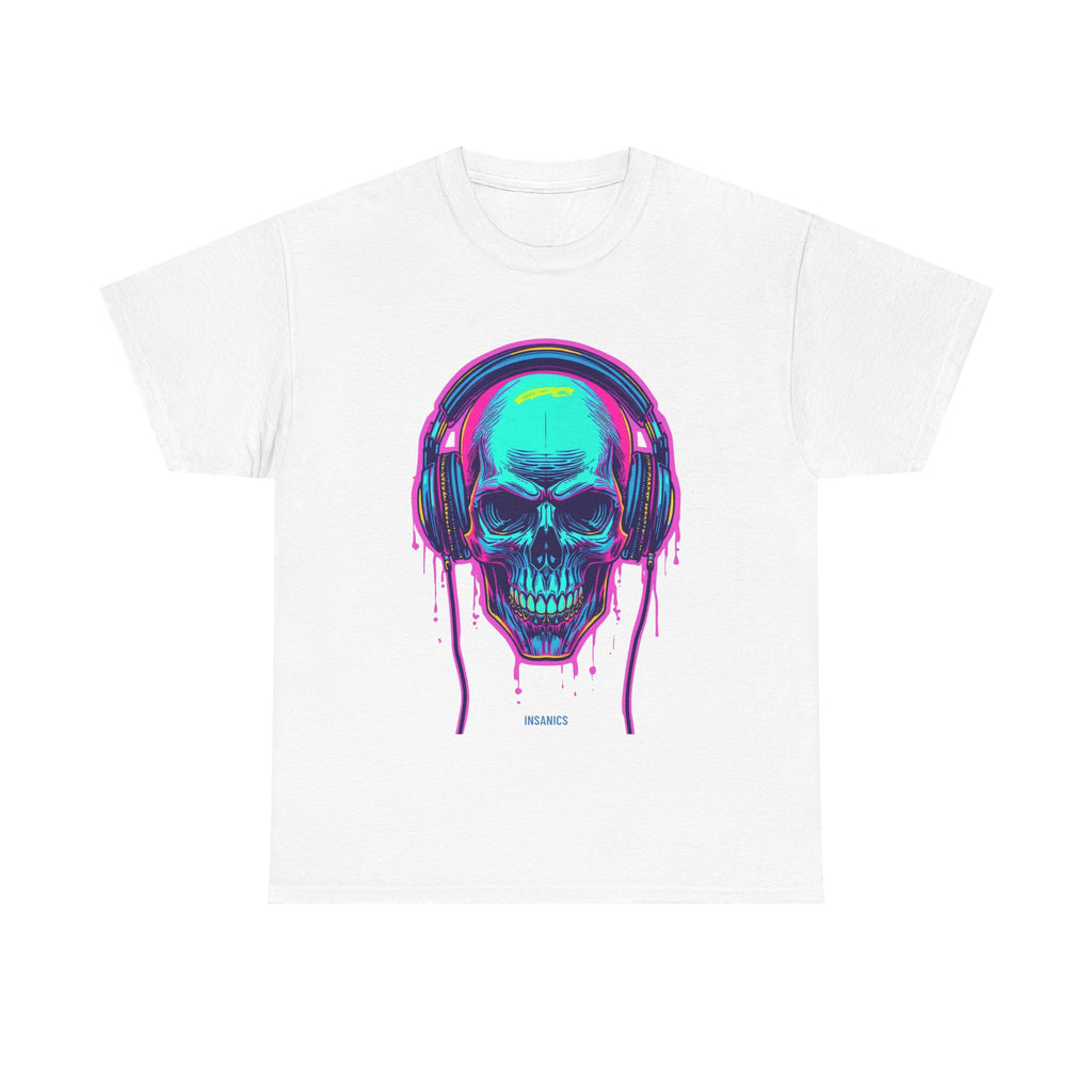 Neon Drip Skull - Unisex Heavy Cotton tee