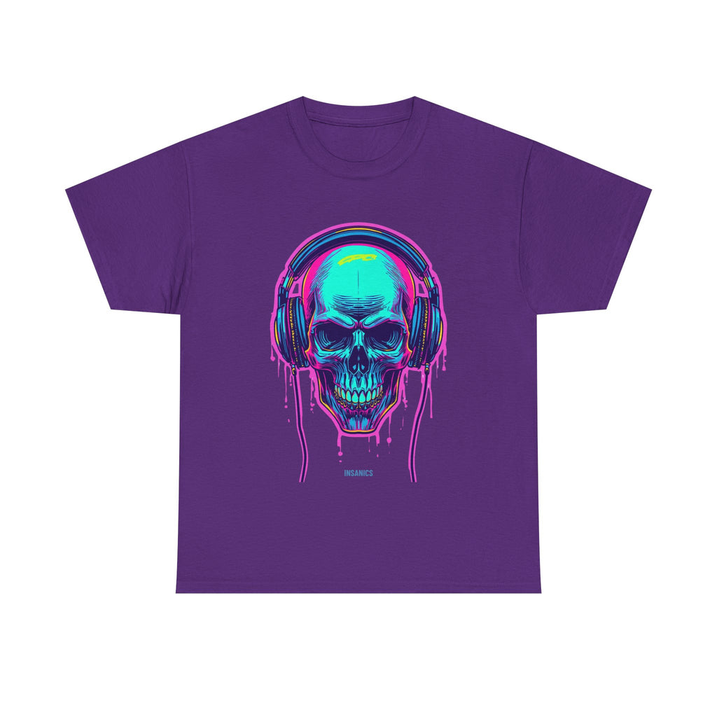 Neon Drip Skull - Unisex Heavy Cotton tee