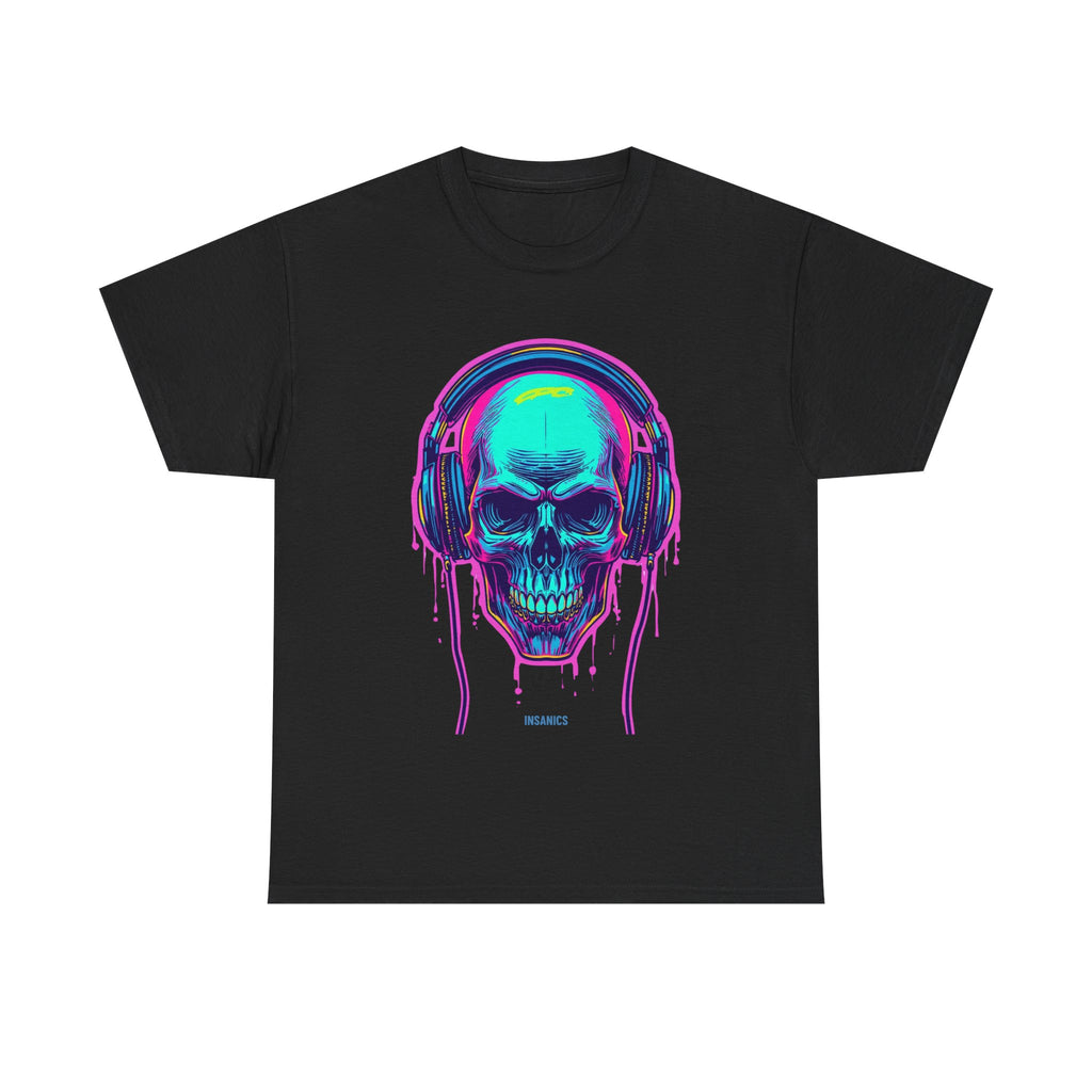 Neon Drip Skull - Unisex Heavy Cotton tee