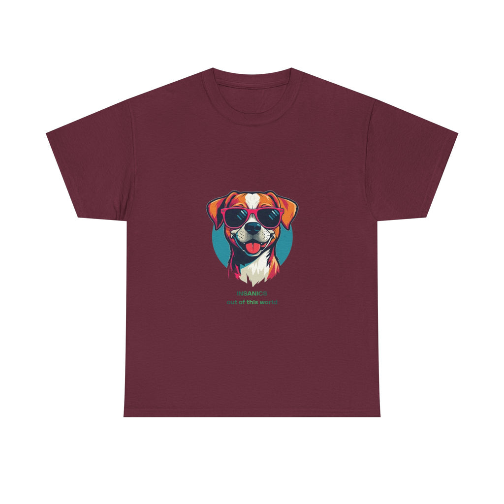 Pop‑Art Sunglasses Dog -  Unisex Heavy Cotton Tee