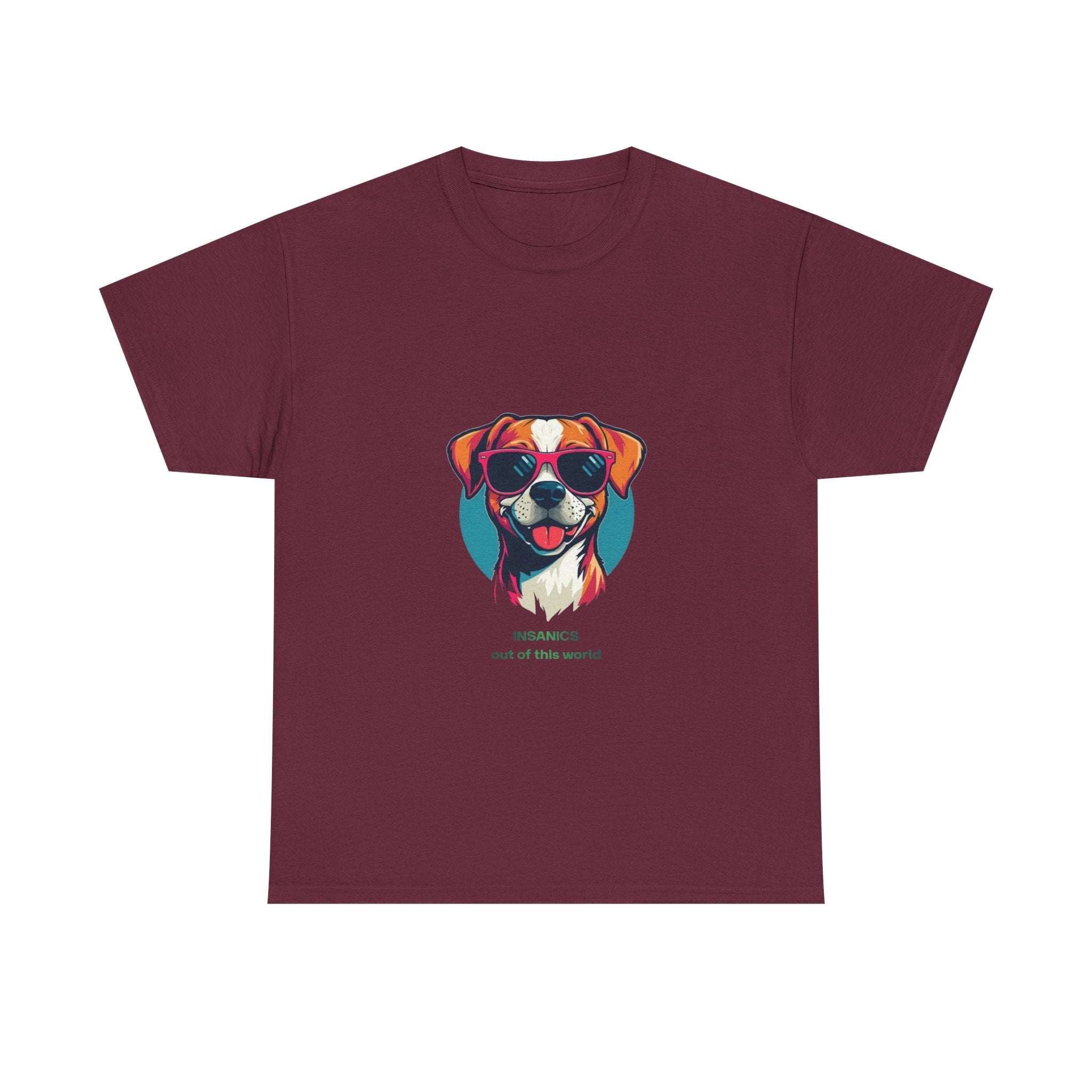 Pop‑Art Sunglasses Dog -  Unisex Heavy Cotton Tee