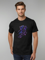 Neon Cyberpunk Skateboard - Unisex Cotton Tee