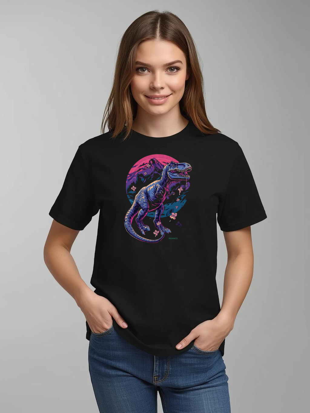 Dinosaur Mountain Dusk - Unisex Heavy Cotton Tee