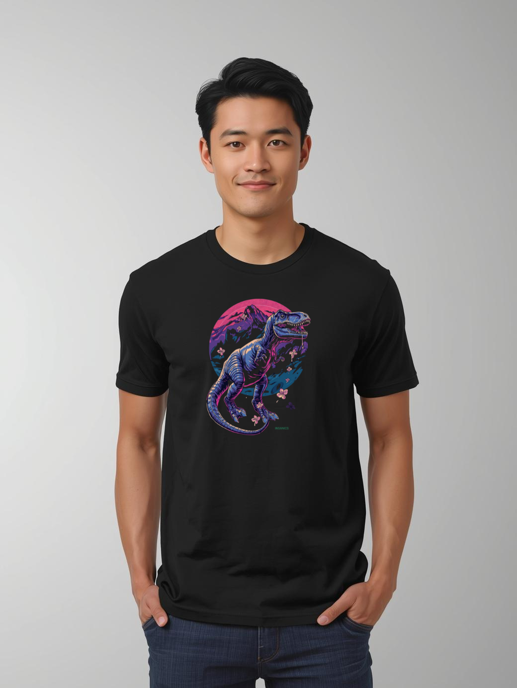 Dinosaur Mountain Dusk - Unisex Heavy Cotton Tee