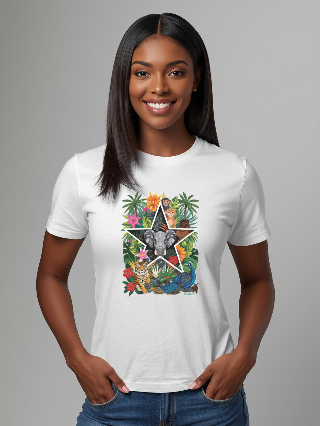 Jungle Wildlife - Unisex Heavy Cotton Tee