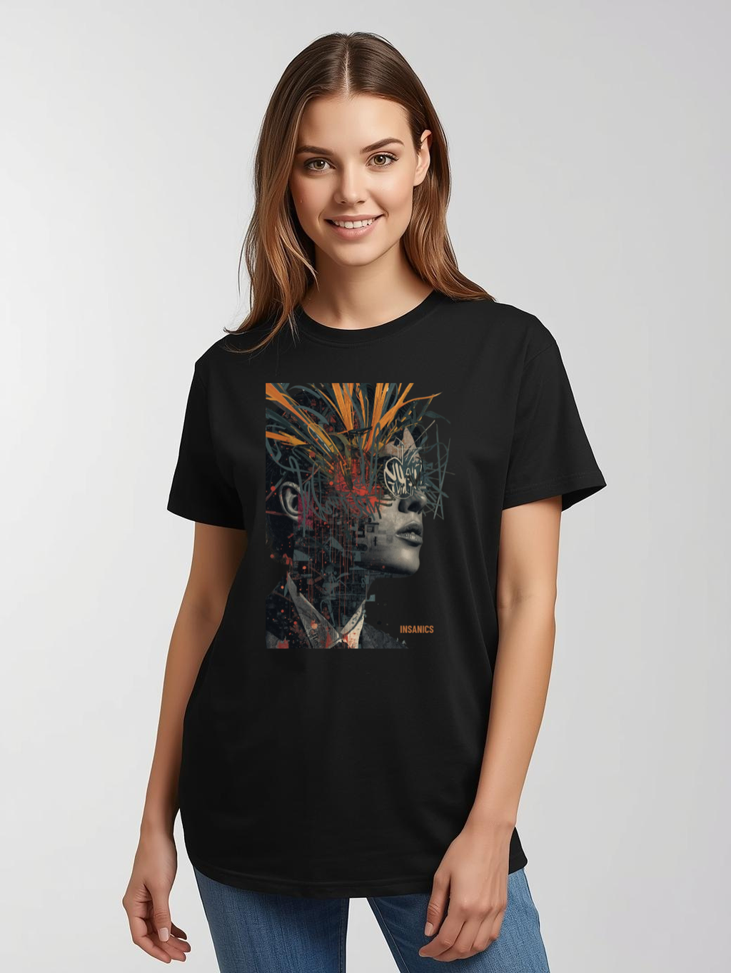 Artful Split Portrait - Unisex Heavy Cotton Tee